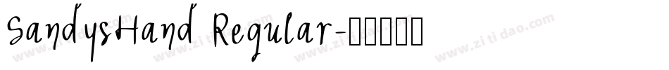SandysHand Regular字体转换